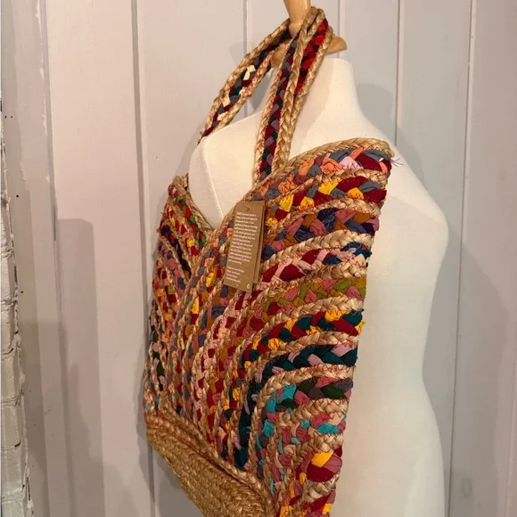Multicolor Woven Tote Bag - Picture 8 of 9